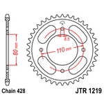 JT Rear Sprocket JTR1219-42