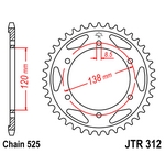 JT Rear Sprocket JTR312-40