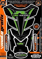 Kawasaki K Racing (Black / Green) Motografix Quadrapad Tank Pad