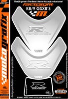 Motografix Tank Pad - Suzuki GSXR K8/K9 (Wht/Slv)