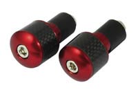 Red Bar End Weights with Carbon Fibre Inset