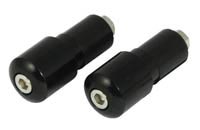 Black Slim 18mm Bar End Weights