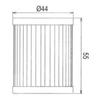 Hiflo Oil Filter HF132 / HF972 Approximate Dimensions