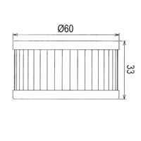 Hiflofiltro Oil Filter HF136 Approximate Dimensions