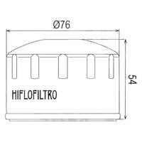 Hiflofiltro Oil Filter HF164 Approximate Dimensions