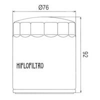 Hiflofiltro Oil Filter HF170 Approximate Dimensions