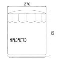 Hiflofiltro Oil Filter HF171 Approximate Dimensions