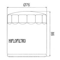 Hiflofiltro Oil Filter HF174 Approximate Dimensions