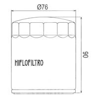 Hiflofiltro Oil Filter HF551 Approximate Dimensions