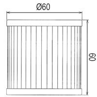 Hiflofiltro Oil Filter HF681 Approximate Dimensions