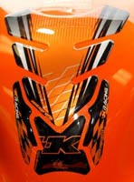 Kawasaki K Racing (Orange) Motografix Quadrapad Tank Pad Fitted