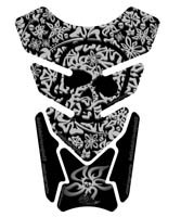 Motografix Tank Pad - Skull Flower (Black/Silver)