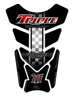 Triumph Triple (Black / Red) Motografix Tank Pad