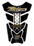 Triumph Triple (Black / Gold) Motografix Tank Pad