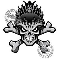 Motografix Tank Pad - Streetfighter Skull (Black)