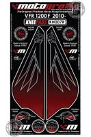 Honda VFR1200F Red / Black Motografix Knee Boards