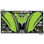 Kawasaki ZX-10R (2010) Green Motografix Knee Boards and Tank Pad