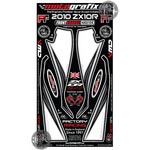 Kawasaki ZX-10R Ninja (2010) Black / White Motografix Front Number Board