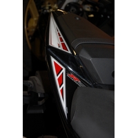Yamaha YZF-R125 Red / White Motografix Rear Seat Unit Number Board