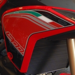 Ducati Multistrada 1200 Motografix Front Fairing Side Shield 3D Gel Protection System (DSS001R Shown Fitted)