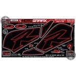 Suzuki GSX-R750 Black / Red Motografix Knee Boards