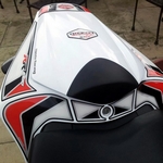 Honda CBR1000RR Fireblade Black / Red / White Motografix Rear Seat Unit Number Board 3D Gel Protection System (RH014RK)