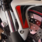 Honda CBR1000RR Fireblade Black / Red  Motografix Front Mudguard Number Board 3D Gel Protection System (RH014RK)