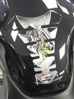 Motografix Tank Pad - Honda Angry Hornet (Silver / Black) Spine Pad