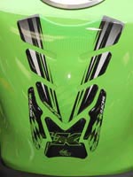 Kawasaki K Racing (Green) Motografix Quadrapad Tank Pad Fitted