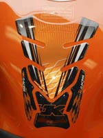 Kawasaki K Racing (Orange) Motografix Quadrapad Tank Pad Fitted