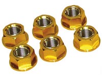 Gold Anodised Rear Sprocket Nuts