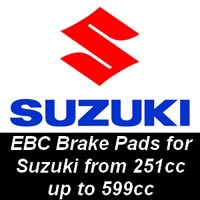 EBC Brake Pads for Suzuki Motorcycles from 251cc to 599cc