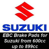 EBC Brake Pads for Suzuki Motorcycles from 600cc to 899cc