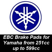 EBC Brake Pads for Yamaha Motorcycles from 251cc to 599cc EBC Brake Pads for Yamaha Motorcycles from 251cc to 599cc